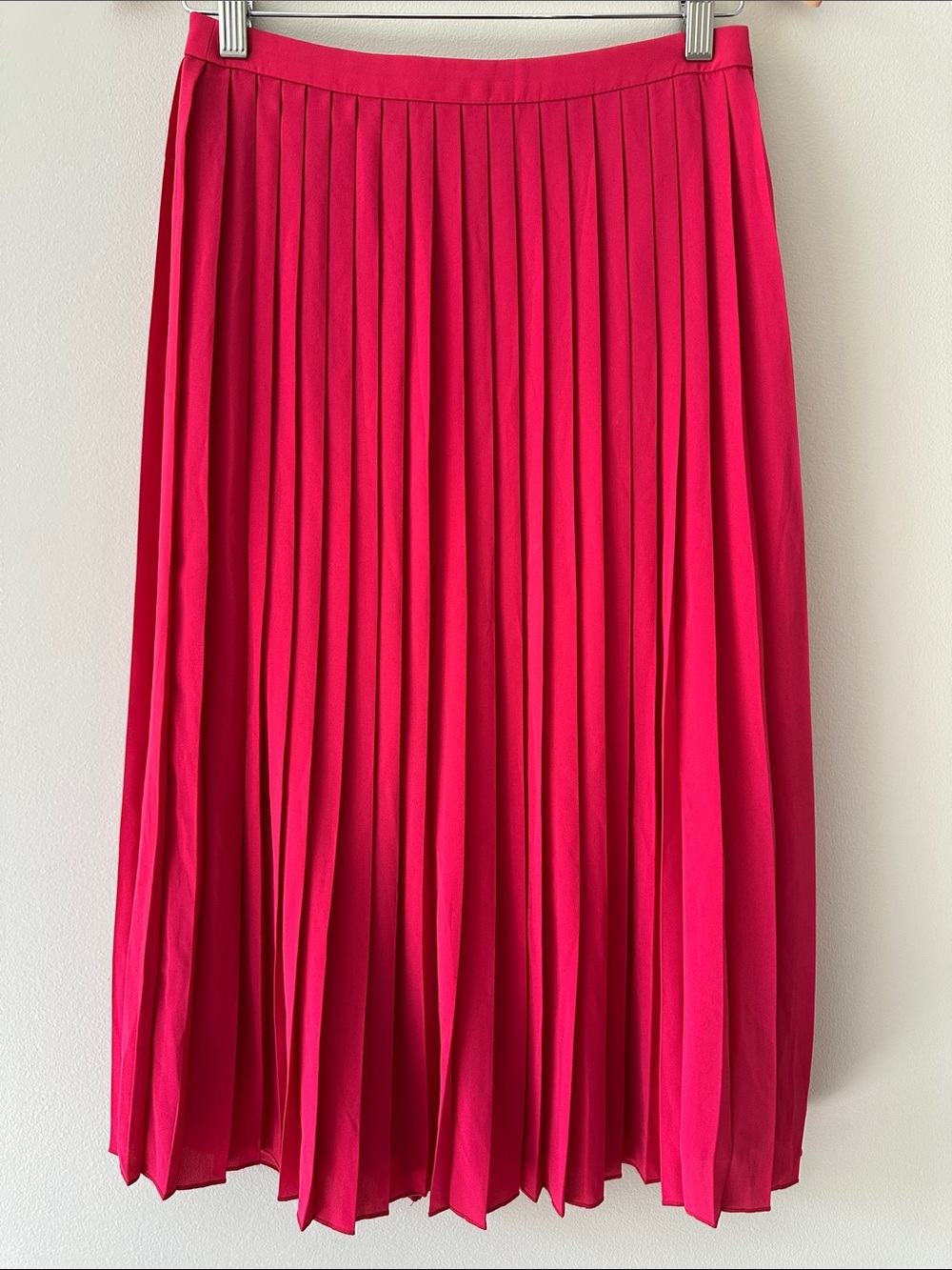 Pleated Pink Midi Skirt size 2 NWT